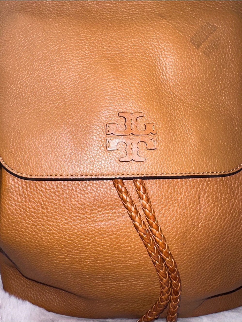 🎒 Tory Burch Thea Leather Backpack – Cognac Brown - Picture 16 of 16